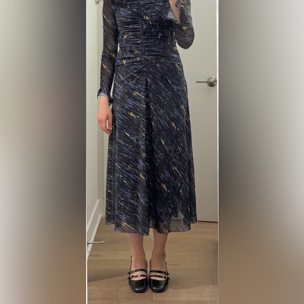 Rotate Elegant Multicolor Long Sleeve Dress